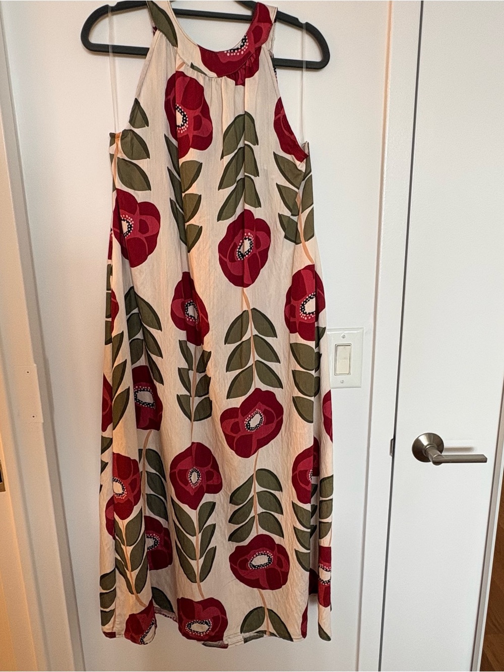 Floral Maxi Flowy Dress Viscose Blend Lightweight With Pockets European Imported